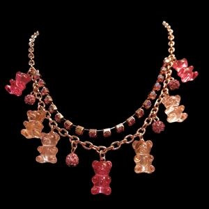 NWT Betsey Johnson Gummy Bear Double strand Necklace